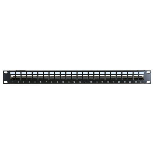 Cablenet 24 Port Cat6a 1u Unloaded Keystone Patch Panel - Image 1