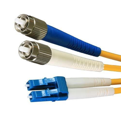 Cablenet 1m OS2 9/125 FC-LC Duplex Yellow LSOH Fibre Patch Lead - Image 1