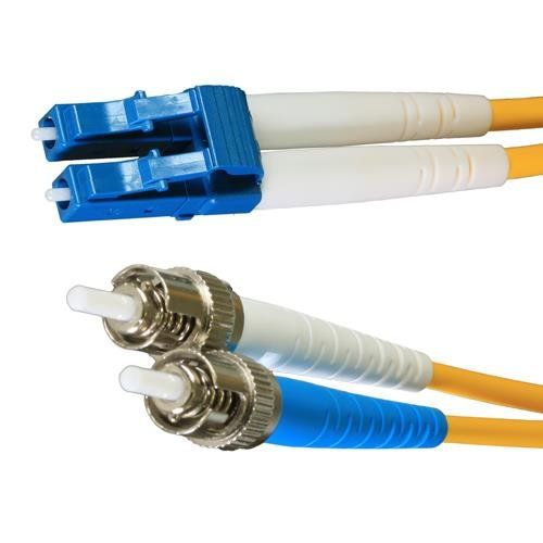Cablenet 10m OS2 9/125 LC-ST Duplex Yellow LSOH Fibre Patch Lead - Image 1