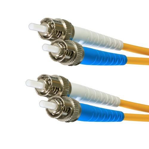 Cablenet 10m OS2 9/125 ST-ST Duplex Yellow LSOH Fibre Patch Lead - Image 1