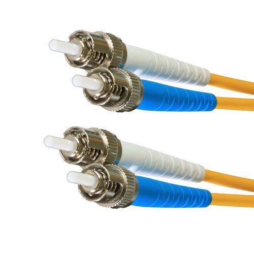 Cablenet 3m OS2 9/125 ST-ST Duplex Yellow LSOH Fibre Patch Lead - Image 1