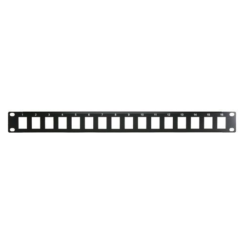 Cablenet 16 Port 1u AV Black Patch Panel - Image 1