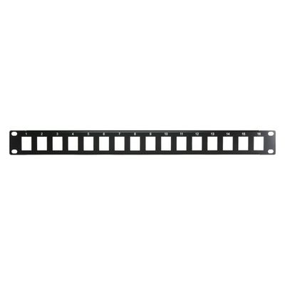 Cablenet 16 Port 1u AV Black Patch Panel