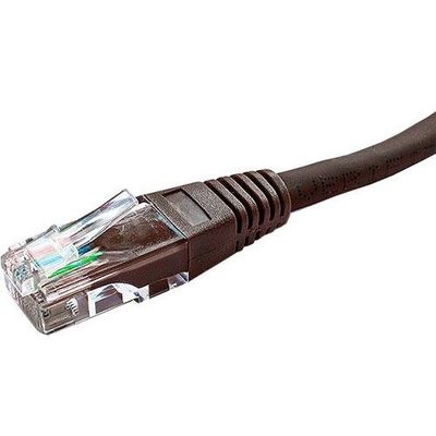 Cablenet 20m Cat5e RJ45 Brown U/UTP PVC 24AWG Flush Moulded Booted Pat