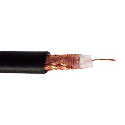 Cablenet RG59 75Ohm Solid PVC CPR Eca CCA Braid Coax Cable Black 100m