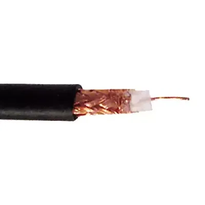 Cablenet RG59 75Ohm Solid PVC CPR Eca CCA Braid Coax Cable Black 100m - Thumbnail 2