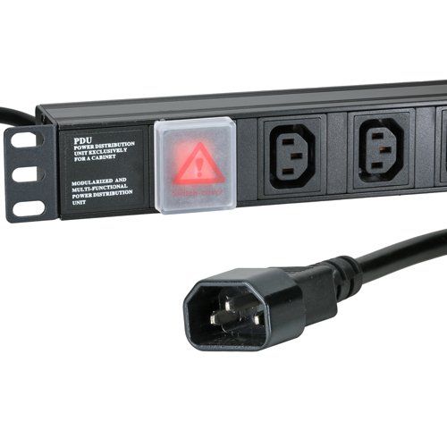 Cablenet 10 Way IEC - C13 Horizontal 1u PDU with IEC - C14 3m Feed - Image 1