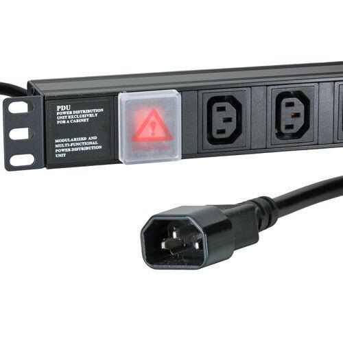 Cablenet 12 Way IEC - C13 Vertical 1u PDU with IEC - C14 3m Feed - Image 1