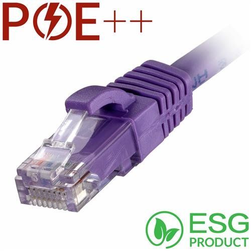 Cablenet 1m Cat6 RJ45 Violet U/UTP LSOH 24AWG Snagless Booted Patch Le - Image 1