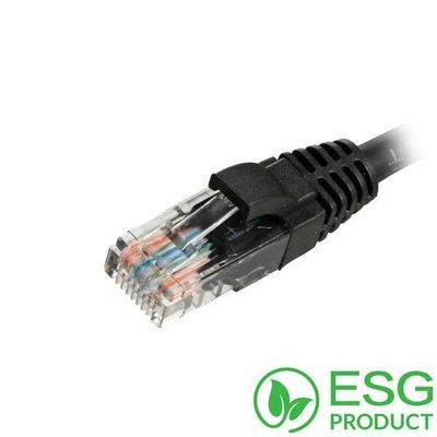 Cablenet 1m Cat5e RJ45 Black U/UTP LSOH 24AWG Snagless Booted Patch Le