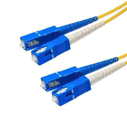 Cablenet 7m OS2 9/125 SC-SC Duplex Yellow LSOH 1.8mm Minizip Fibre Patch Lead - Image 1