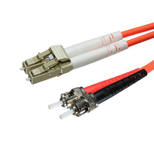 Cablenet 5m OM3 50/125 LC-ST Duplex Orange LSOH Fibre Patch Lead - Image 1