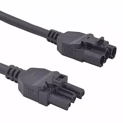 Cablenet 1m GST18 Male - Female Wieland Black PVC Power Leads - Thumbnail 2