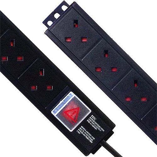 Cablenet 12 Way UK Vertical 1.5u PDU with UK 3m Feed - Image 1