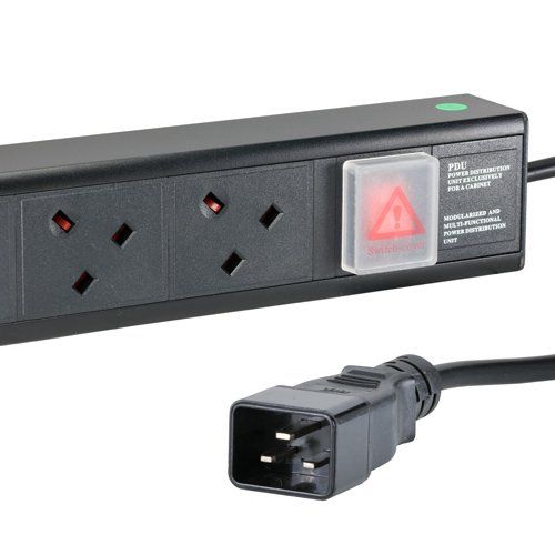 Cablenet 16 Way UK Vertical 1.5u PDU with IEC - C20 3m Feed - Image 1