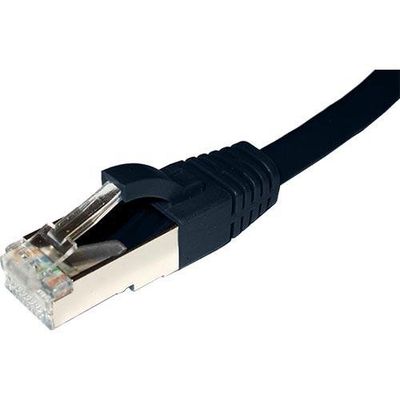 Cablenet 20m Cat6a RJ45 Black F/FTP PE External Flush Moulded Solid Pa