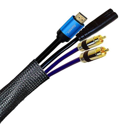 Cablenet 25m Braided Sleeving 30mm-55mm (75mm max) LSOH Black - Image 1