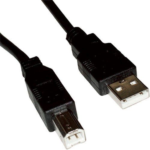 Cablenet 5m USB 2.0 Type A Male - USB 2.0 Type B Male Black PVC Cable - Image 1