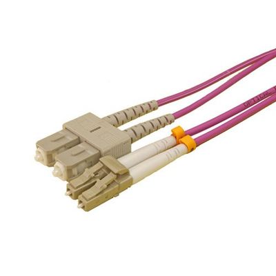 Cablenet 1.5m OM3 50/125 LC-SC Duplex Violet LSOH Fibre Patch Lead