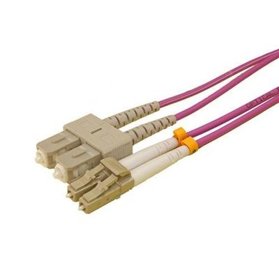 Cablenet 2m OM3 50/125 LC-SC Duplex Violet LSOH Fibre Patch Lead