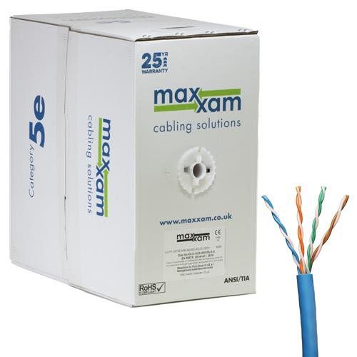 Cablenet Cat5e Blue U/UTP LSOH 24AWG Solid CPR Dca Cable 305m Reelex B - Image 1
