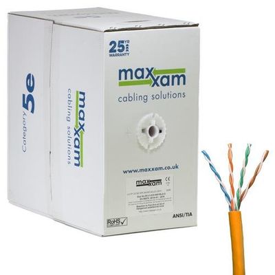 Cablenet Cat5e Orange U/UTP LSOH 24AWG Solid CPR Dca Cable 305m Reelex