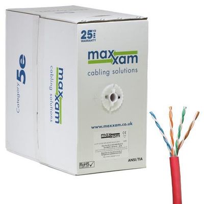 Cablenet Cat5e Red U/UTP LSOH 24AWG Solid CPR Dca Cable 305m Reelex Bo