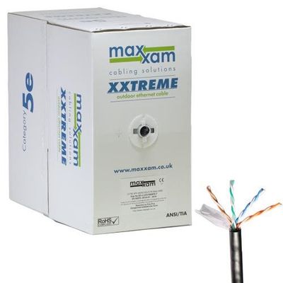 Cablenet Cat5e Black F/UTP Maxxam XXtreme Outdoor 24AWG Cable 305m Ree