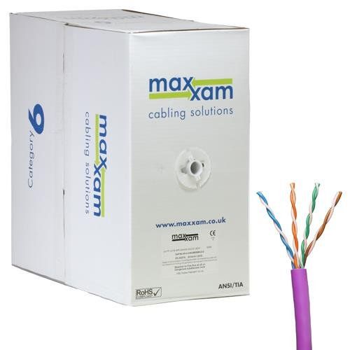 Cablenet Cat6 Violet U/UTP LSOH 23AWG Solid CPR Dca Cable 305m Reelex - Image 1