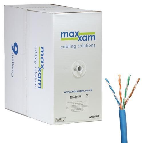 Cablenet Cat6 Blue U/UTP LSOH 23AWG Solid CPR Dca Cable 305m Reelex Bo - Image 1