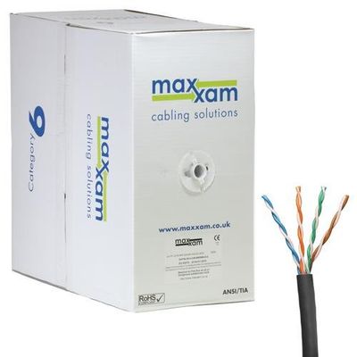 Cablenet Cat6 Black U/UTP LSOH 23AWG Solid CPR Dca Cable 305m Reelex B