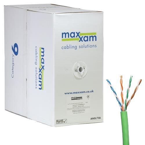 Cablenet Cat6 Green U/UTP LSOH 23AWG Solid CPR Dca Cable 305m Reelex B - Image 1