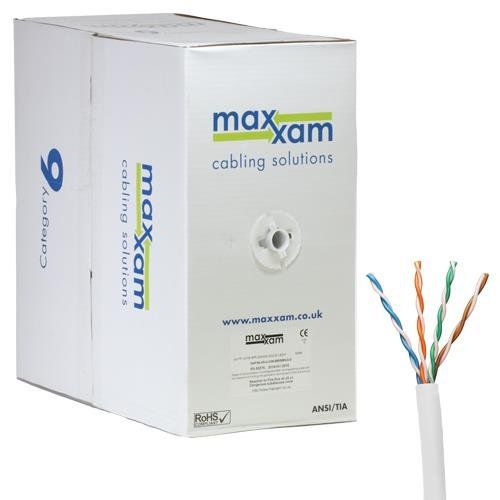 Cablenet Cat6 White U/UTP LSOH 23AWG Solid CPR Dca Cable 305m Reelex B - Image 1