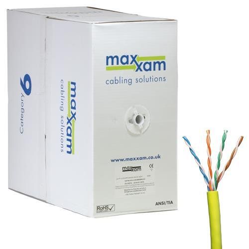 Cablenet Cat6 Yellow U/UTP LSOH 23AWG Solid CPR Dca Cable 305m Reelex - Image 1