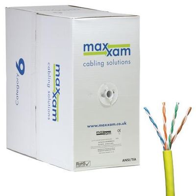 Cablenet Cat6 Yellow U/UTP LSOH 23AWG Solid CPR Dca Cable 305m Reelex