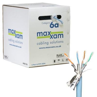 Cablenet Cat6a Ice Blue F/FTP LSOH 23AWG Solid CPR B2ca Cable 305m Ree