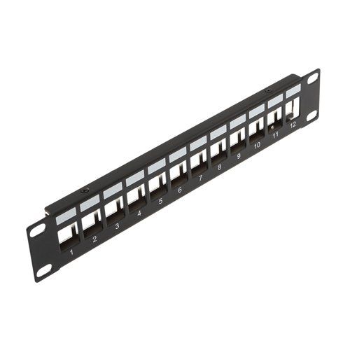 Cablenet 1u 10inch 12 Port Keystone Patch Panel - Image 1