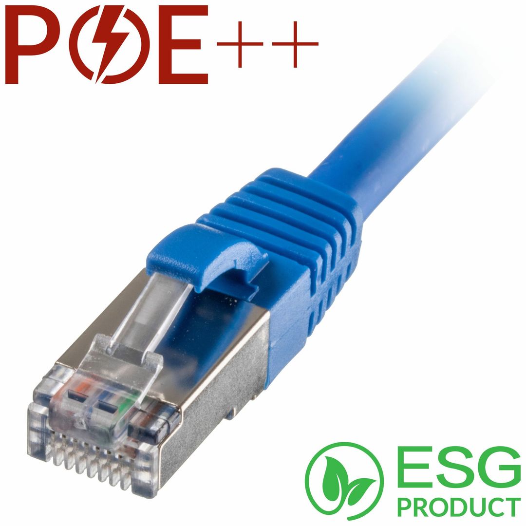 Cablenet 1.5m Cat6a RJ45 Blue S/FTP LSOH 26AWG Snagless Booted Patch L - Image 1