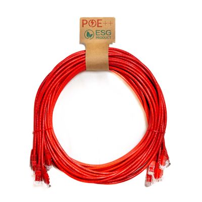 Cablenet 1.5m Cat6 RJ45 Red U/UTP PVC 24AWG Flush Moulded Booted Patch