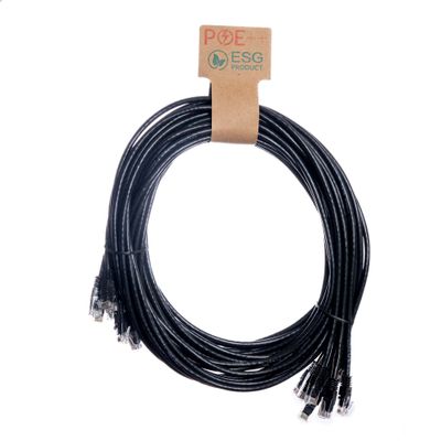 Cablenet 0.3m Cat6 RJ45 Black U/UTP PVC 24AWG Flush Moulded Booted Pat