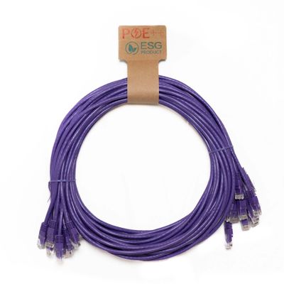 Cablenet 3m Cat6 RJ45 Violet U/UTP PVC 24AWG Flush Moulded Booted Patc