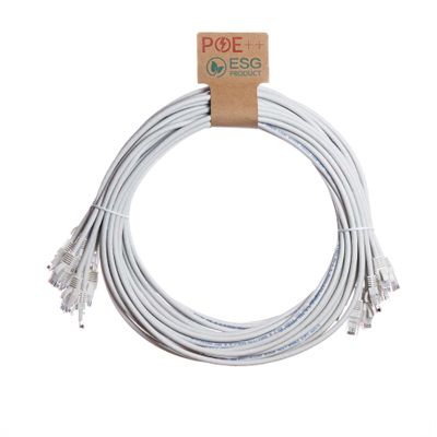 Cablenet 1m Cat6 RJ45 White U/UTP PVC 24AWG Flush Moulded Booted Patch