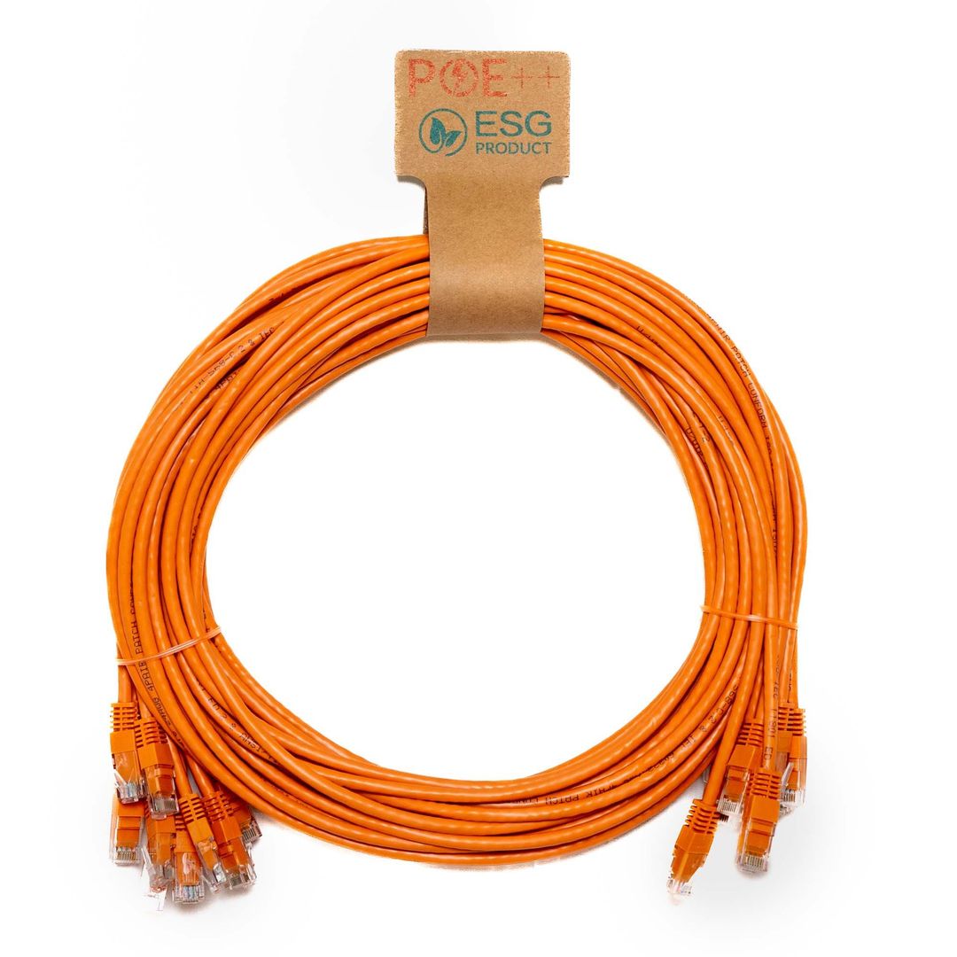 Cablenet 3m Cat6 RJ45 Orange U/UTP PVC 24AWG Flush Moulded Booted Patc - Image 1