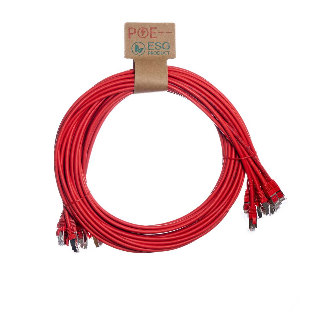 Cablenet 0.3m Cat6a RJ45 Red S/FTP LSOH 26AWG Snagless Booted Patch Le - Image 1
