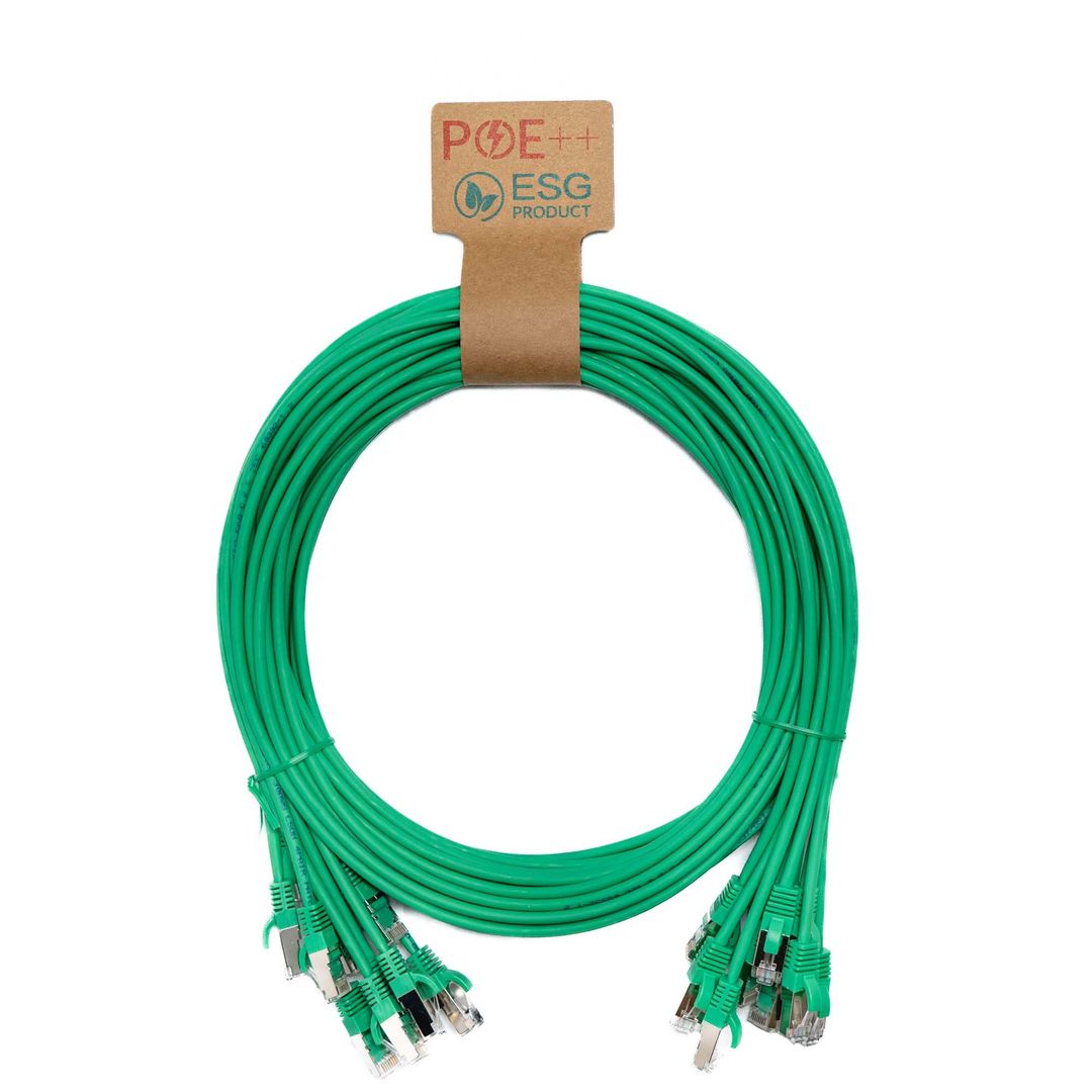 Cablenet 0.3m Cat6a RJ45 Green S/FTP LSOH 26AWG Snagless Booted Patch - Image 1
