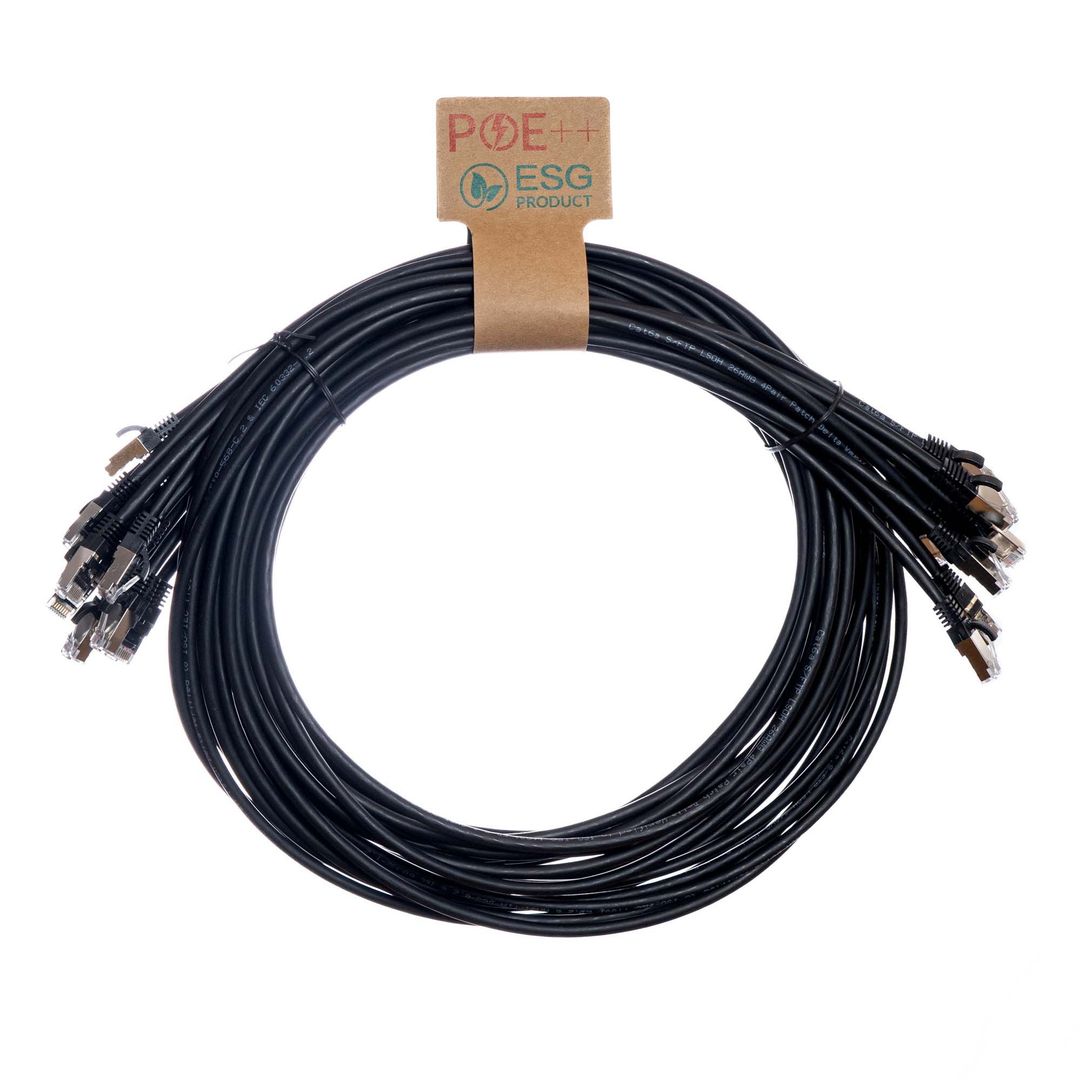 Cablenet 1.5m Cat6a RJ45 Black S/FTP LSOH 26AWG Snagless Booted Patch - Image 1