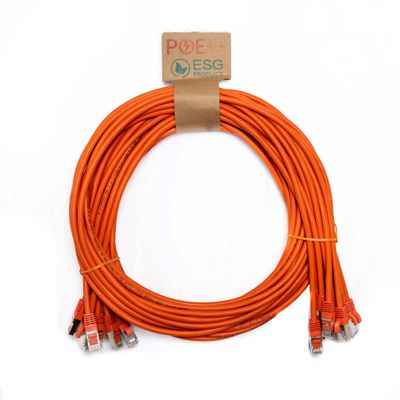 Cablenet 1m Cat6a RJ45 Orange S/FTP LSOH 26AWG Snagless Booted Patch L