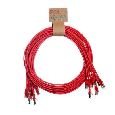 Cablenet 0.5m Cat6a RJ45 Red U/FTP LSOH 30AWG Slim Snagless Booted Pat