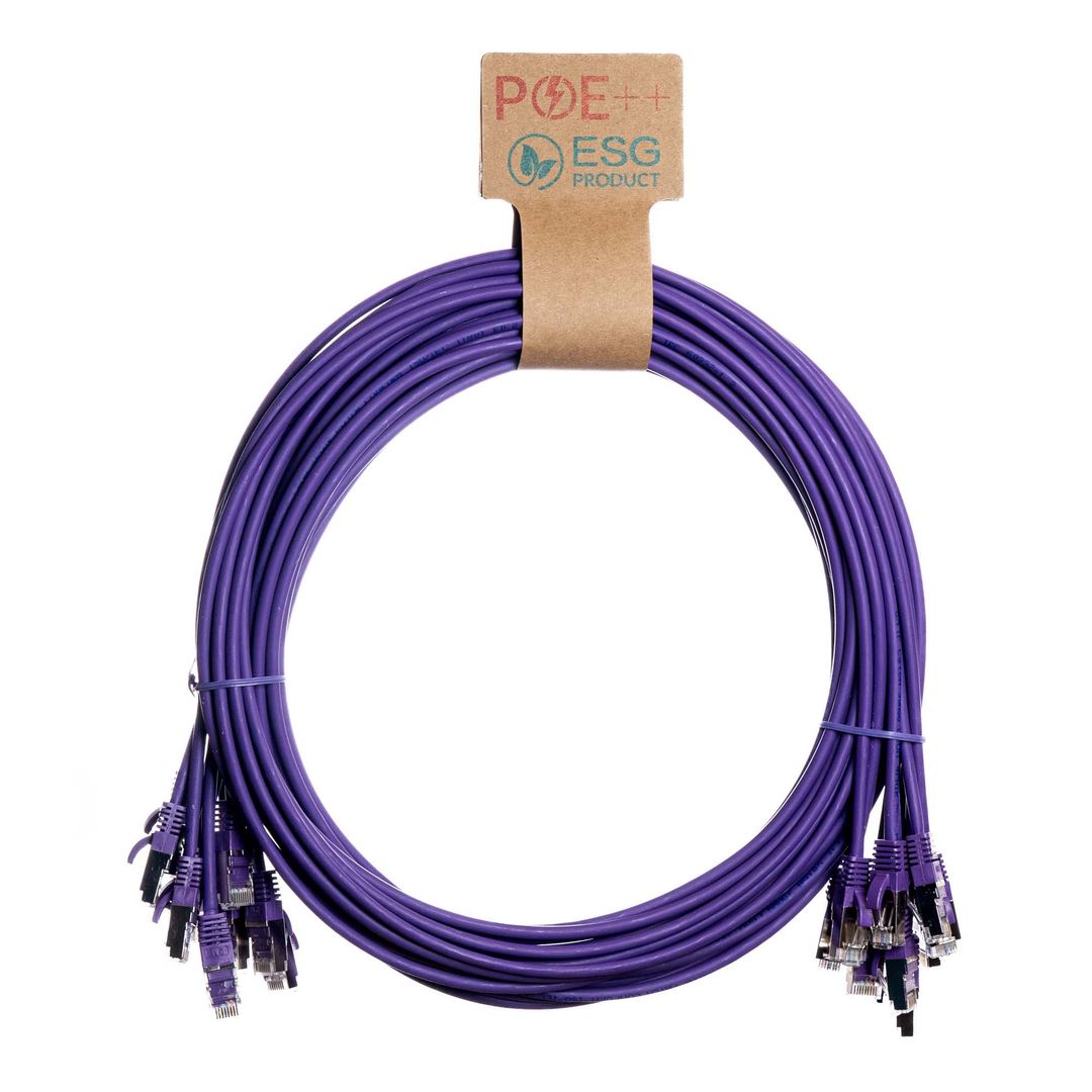 Cablenet 0.5m Cat6a RJ45 Violet U/FTP LSOH 30AWG Slim Snagless Booted - Image 1