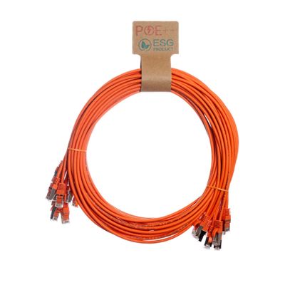 Cablenet 3m Cat6a RJ45 Orange U/FTP LSOH 30AWG Slim Snagless Booted Pa